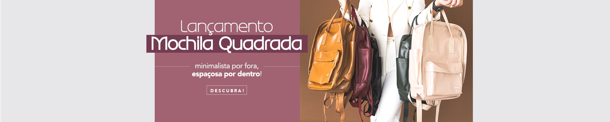 Confira o lançamento mais badalado da mimeria, mochilas quadradas perfeitas para você!