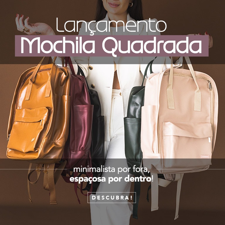 Confira o lançamento mais badalado da mimeria, mochilas quadradas perfeitas para você!