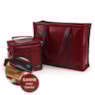 Kit Bolsa Tote + Térmica Move Média Vermelho Cereja