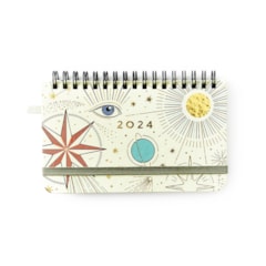 Agenda 2024 Planner Wire-o Semanal Office Astral Espaço Tempo Branco Mini