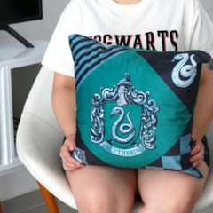 Almofada Harry Potter Sonserina Fibra Veludo