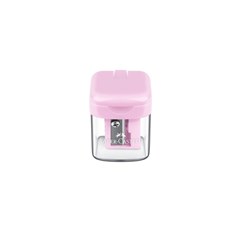 Apontador Faber-Castell com Depósito Mini Box Rosa Pastel