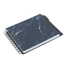 Bloco de Mesa Office com Caneta Mármore Azul