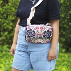 Bolsa Farm Transversal Tapioca Jardim Romance