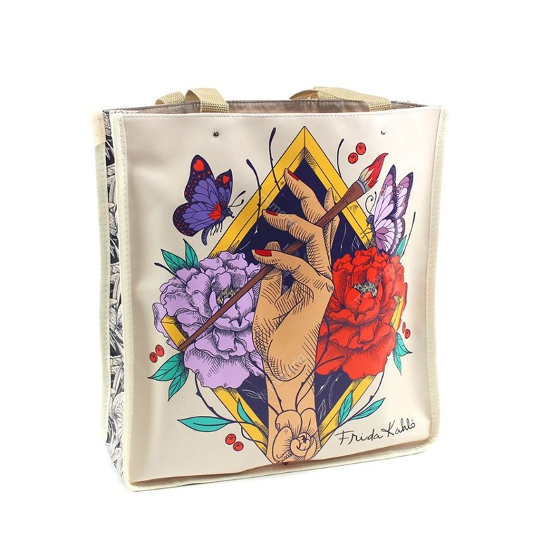 Bolsa Sacola Bag Frida Kahlo Cacto e Flor