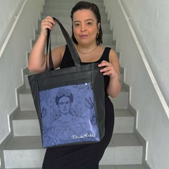 Bolsa Sacola Pro Frida Kahlo Colores Azul