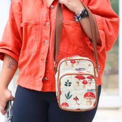 Bolsa Shoulder Bag Cogumelos Botanic Bege