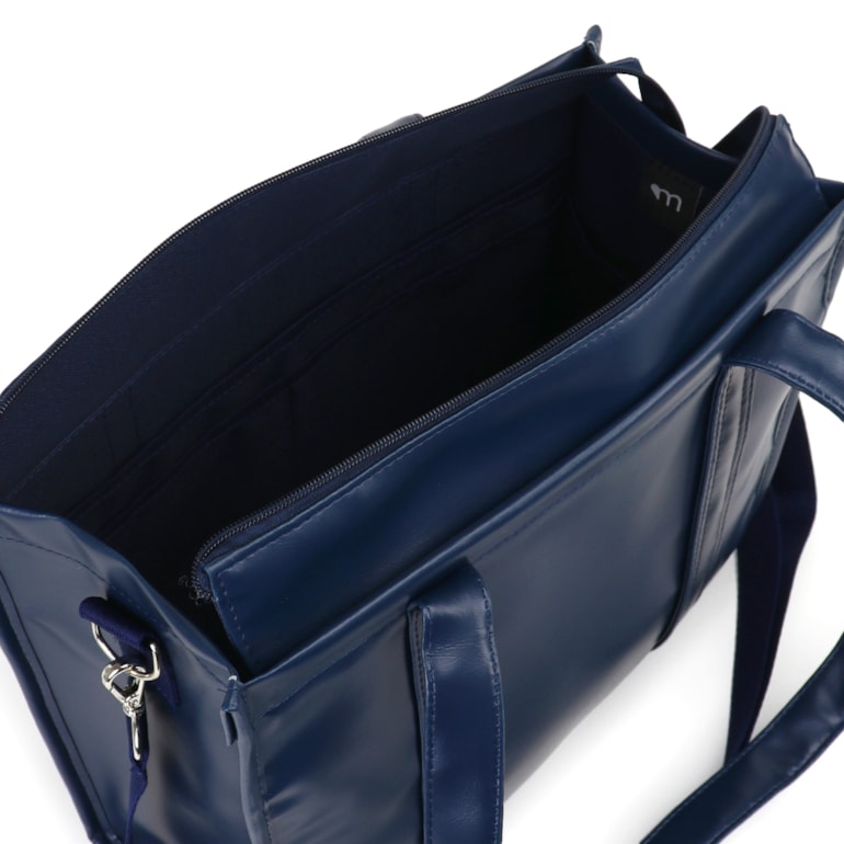 Bolsa Tote Midi com Alça Azul Atlântico