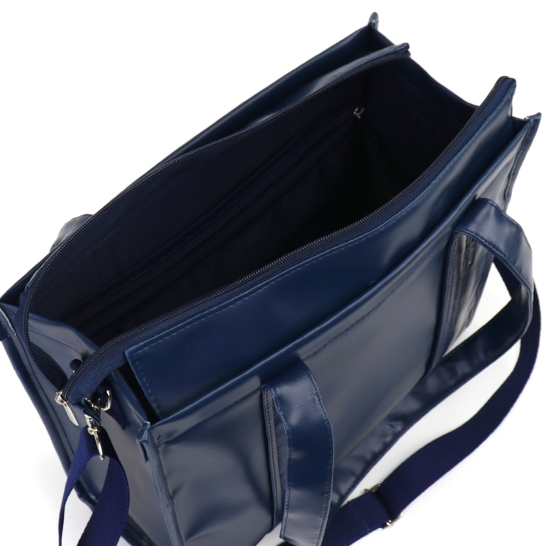 Bolsa Tote Midi com Alça Azul Atlântico