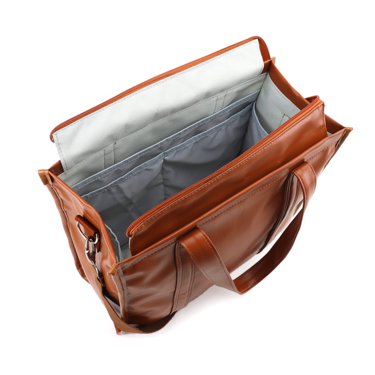 Bolsa Tote Midi com Alça Caramelo