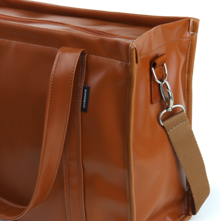 Bolsa Tote Midi com Alça Caramelo