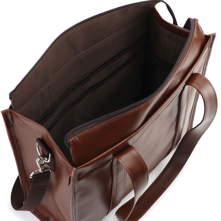 Bolsa Tote Midi com Alça Marrom Cacau