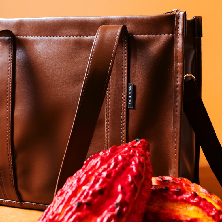 Bolsa Tote Midi com Alça Marrom Cacau