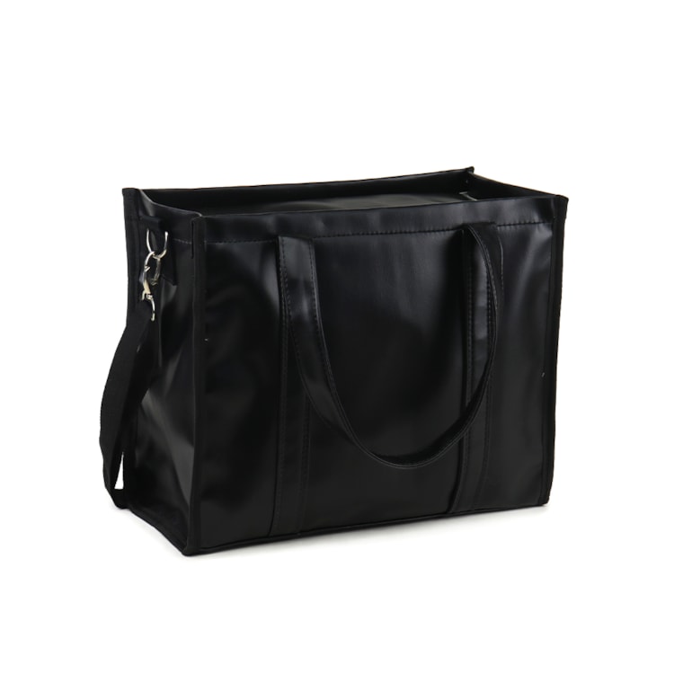 Bolsa Tote Midi com Alça Preta