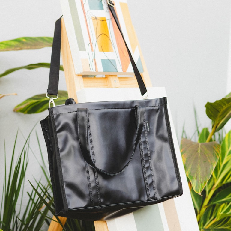 Bolsa Tote Midi com Alça Preta