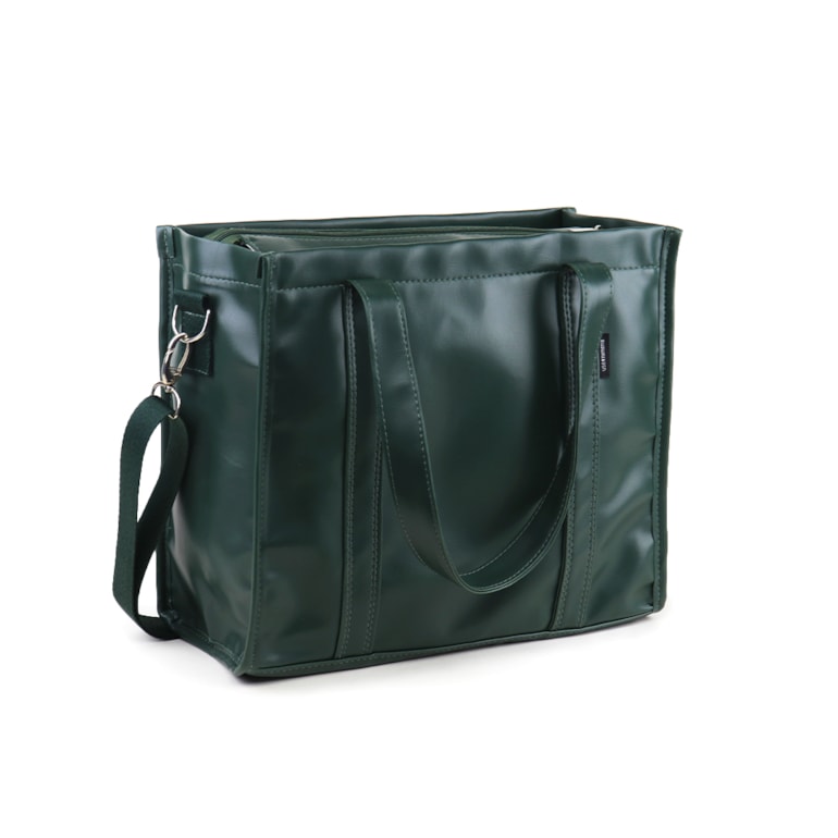 Bolsa Tote Midi com Alça Verde Oliva