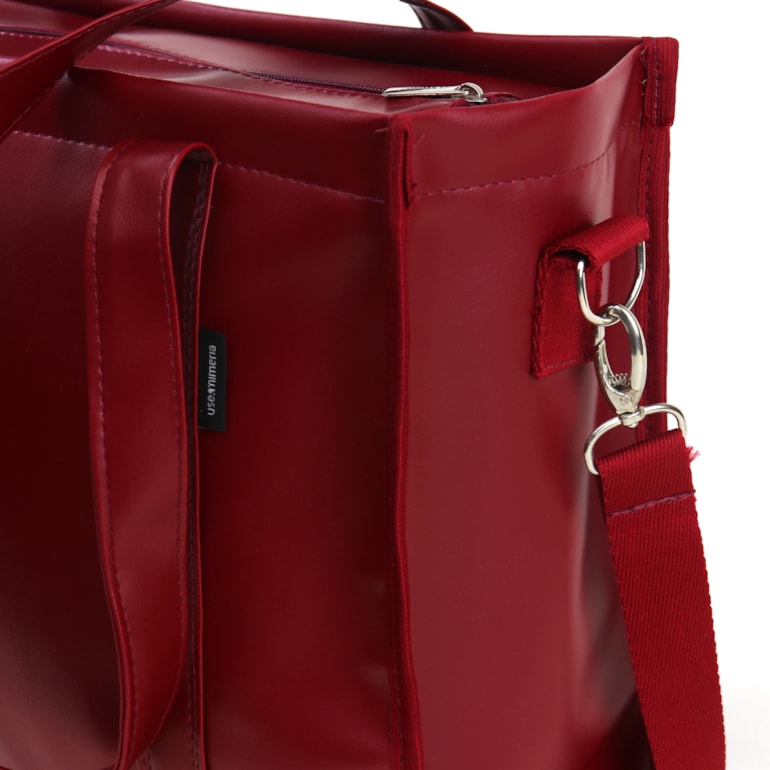 Bolsa Tote Midi com Alça Vermelho Cereja
