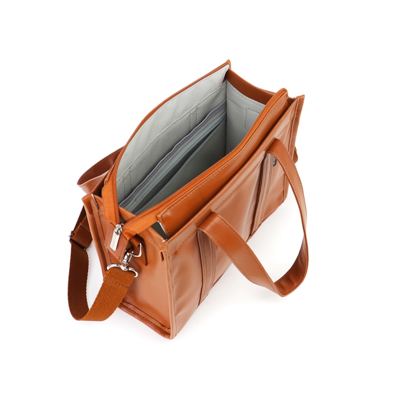 Bolsa Tote Mini com Alça Caramelo