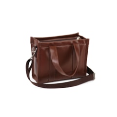 Bolsa Tote Mini com Alça Marrom Cacau