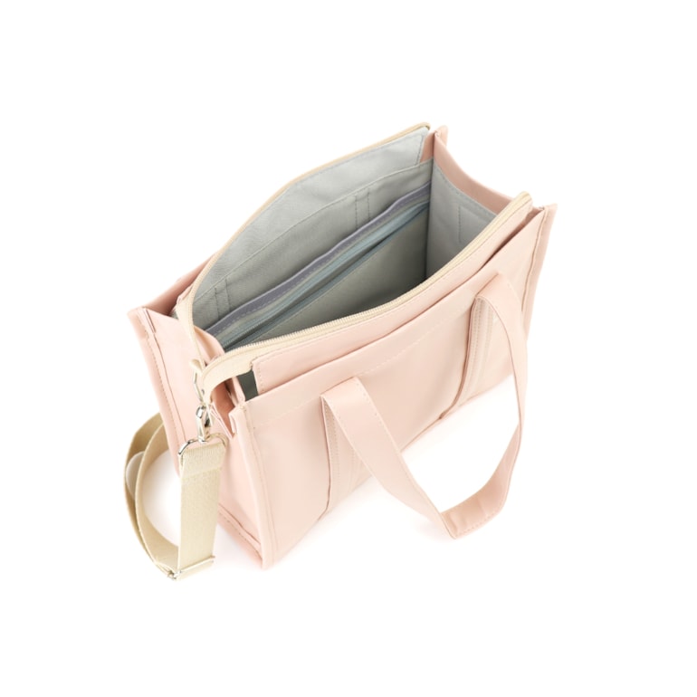 Bolsa Tote Mini com Alça Nude