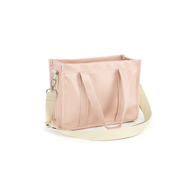Bolsa Tote Mini com Alça Nude