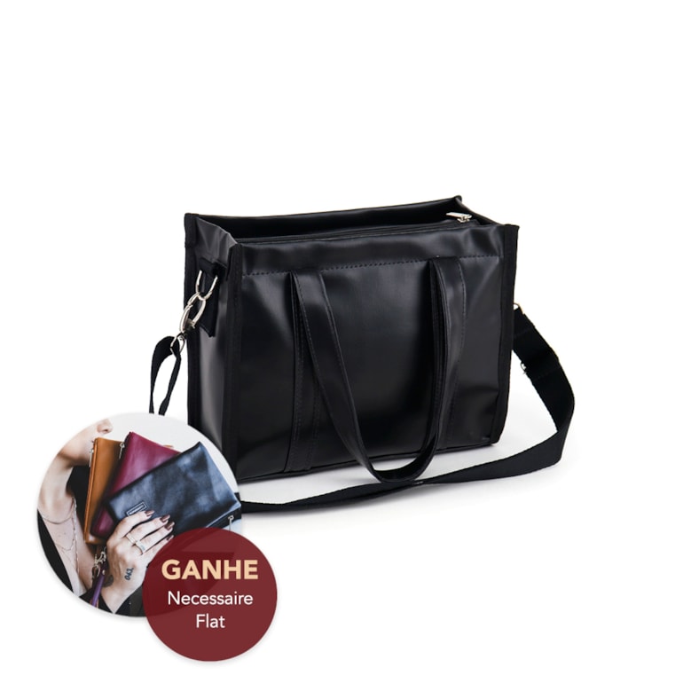 Bolsa Tote Mini com Alça Preta