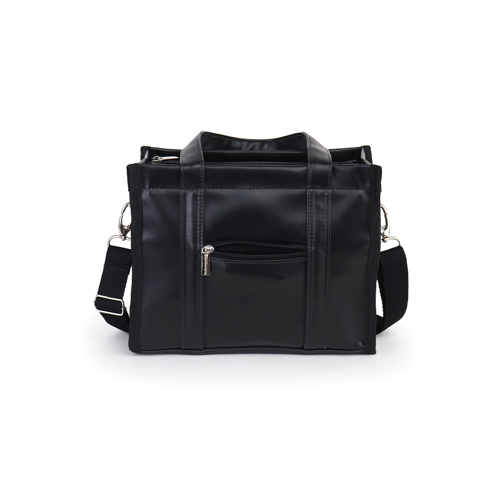 バッグ Abel Leather mini tote / BLACK Bolsa Tote Mini com Alça Preta