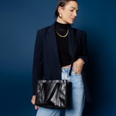 Bolsa Tote Mini com Alça Preta