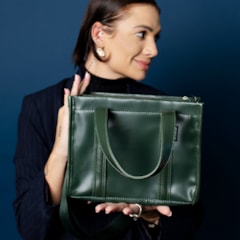 Bolsa Tote Mini com Alça Verde Oliva