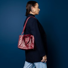 Bolsa Tote Mini com Alça Vermelho Cereja