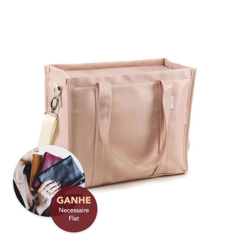 Bolsa Tote Pro Midi com Alça Nude