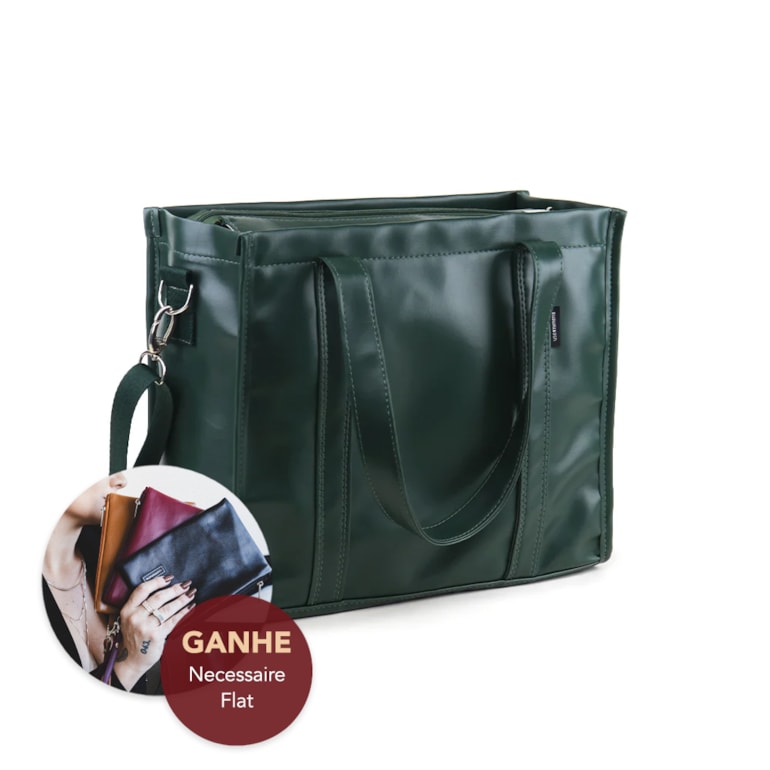 Bolsa Tote Pro Midi com Alça Verde Oliva