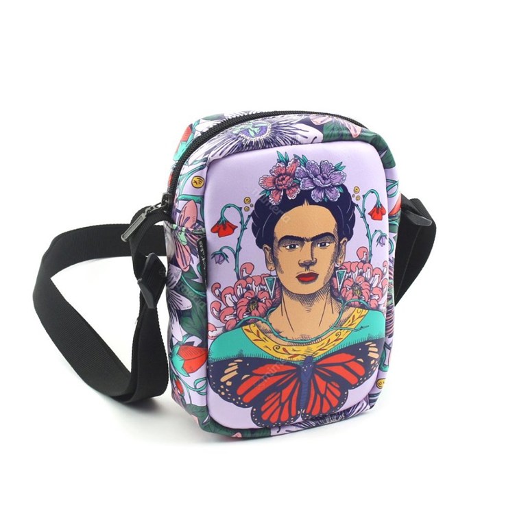 Bolsa Transversal Pequena Frida Kahlo Flor de Maracujá