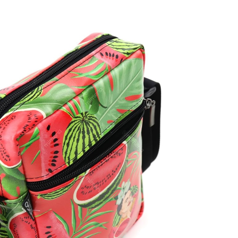 Bolsa Transversal Shoulder Bag Frida Kahlo Pitaia e Melancia Vermelha