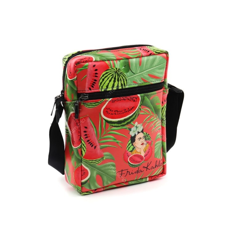 Bolsa Transversal Shoulder Bag Frida Kahlo Pitaia e Melancia Vermelha