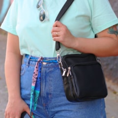 Bolsa Transversal Shoulder Bag Lisa Preta