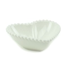 Bowl de Cerâmica Coração Bolinhas Branco Grande