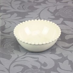 Bowl de Cerâmica Redondo Bolinhas Branco