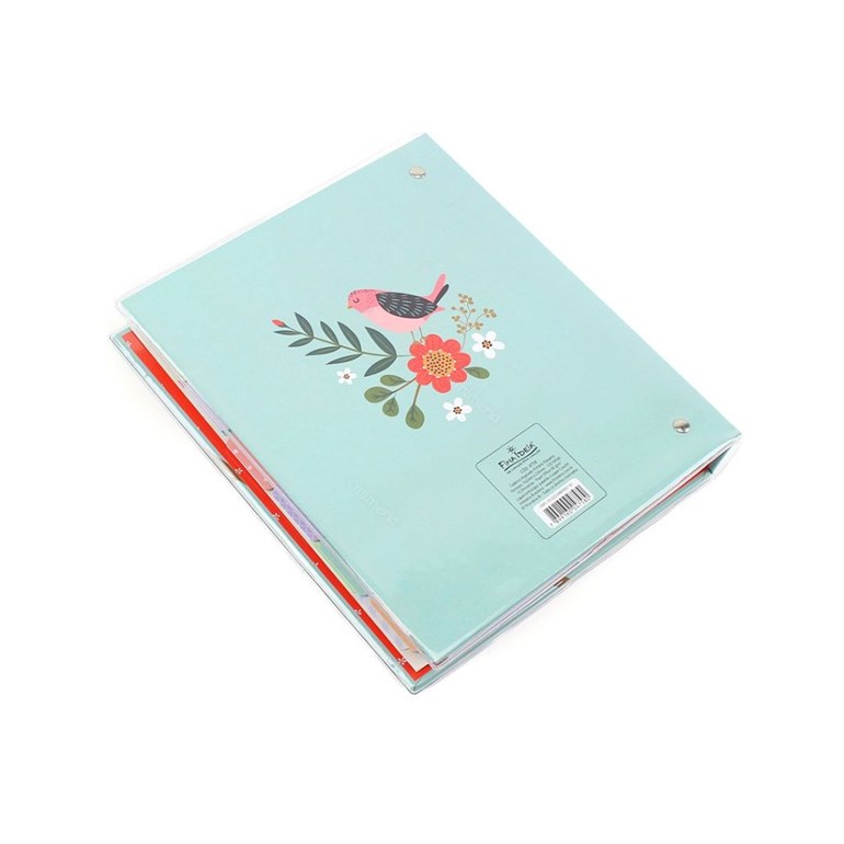 Caderno Argolado Fichário Pássaros