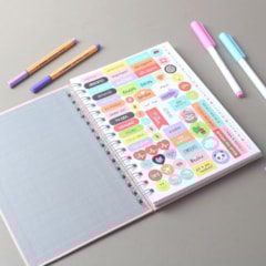 Caderno Clássico Corações Holográficos