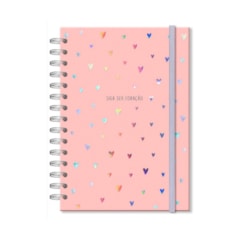 Caderno Clássico Corações Holográficos