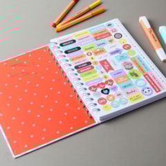 Caderno Clássico Frases Coloridas