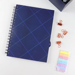 Caderno Colegial 1 Matéria Quadriculado Azul