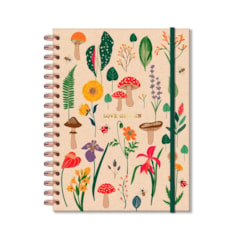 Caderno Colegial 10 Matérias Love Garden