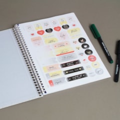 Caderno Colegial Cambridge Shine Prata 80 Folhas