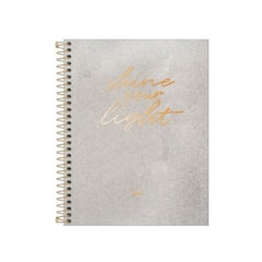 Caderno Colegial Cambridge Shine Prata 80 Folhas