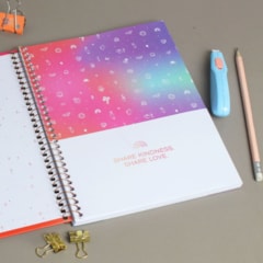 Caderno Colegial Doodles Girls Have Fun Laranja 80 Folhas