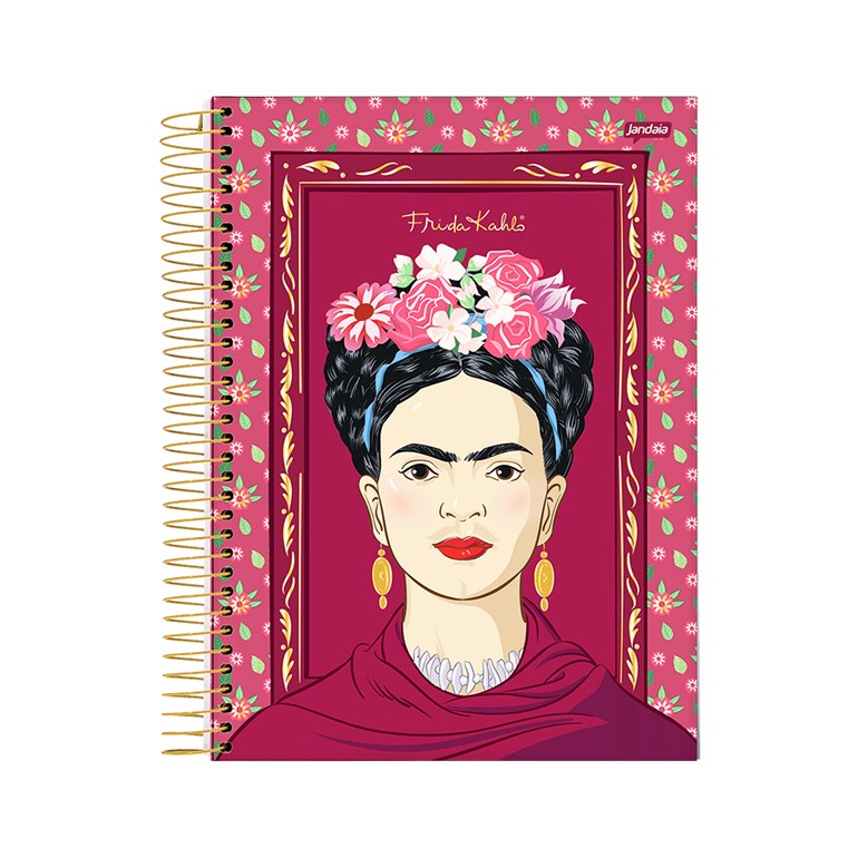 Caderno Colegial Frida Kahlo Moldura 80 Folhas
