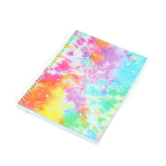 Caderno Colegial Good Vibes Colorido Tie Dye 80 Folhas