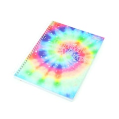 Caderno Colegial Good Vibes Espiral Tie Dye 80 Folhas